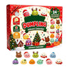 24 Days Dumpling Squishy Christmas Advent Calendar 2026 - Cute Mystery Dumpling Toys Blind Box Stress Relief Fidget Stocking Stuffers