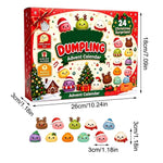 24 Days Dumpling Squishy Christmas Advent Calendar 2026 - Cute Mystery Dumpling Toys Blind Box Stress Relief Fidget Stocking Stuffers